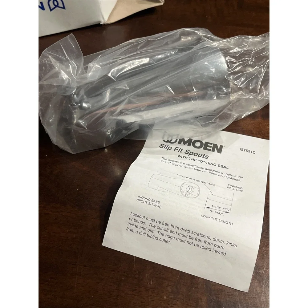 Genuine Moen 3801 Bathroom Tub & Shower Diverter Spout - Polished Chrome
